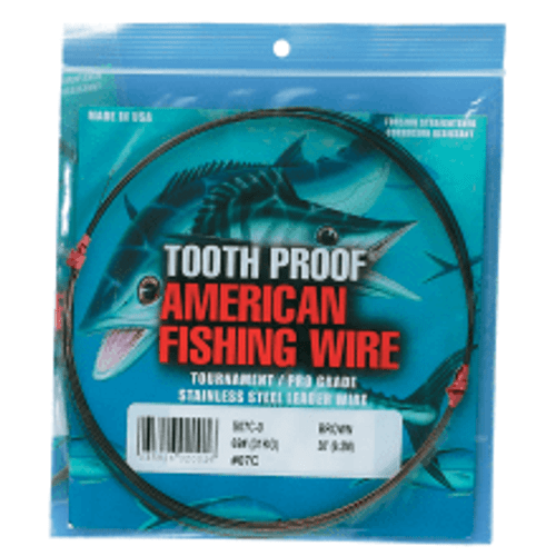 American Fishing Wire Stainless Steel Single-Strand Toothproof Leader Wire 3193743