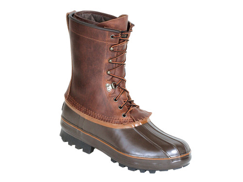 Kenetrek Grizzly 10" Insulated Pac Boots Leather and Rubber Brown Men's 14- Blemished 448527