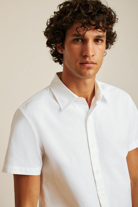 Riviera Short Sleeve Shirt CSHRT00585-solid white oxford