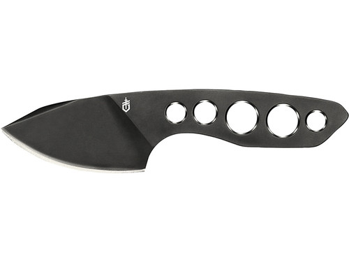 Gerber Dibs Fixed Blade Knife 2.5" Drop Point 440A Black PVD Blade Stainless Steel Handle Black 517406