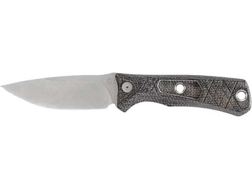 Gerber Convoy Fixed Blade Knife 3.9" Drop Point 440 Stonewashed Blade Micarta Handle Gray 480157