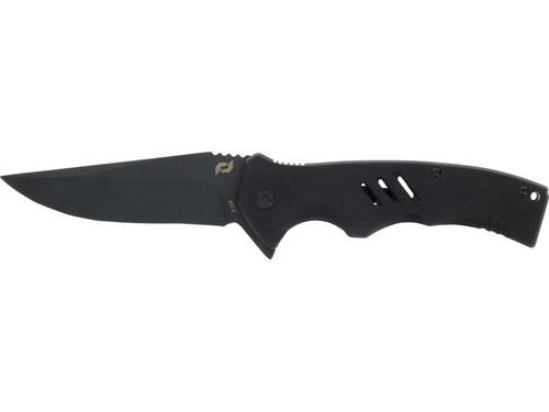 Schrade Sentiment Pocket Knife 3.75" Clip Point AUS-8 Black Oxide Blade G-10 Handle Black 265584