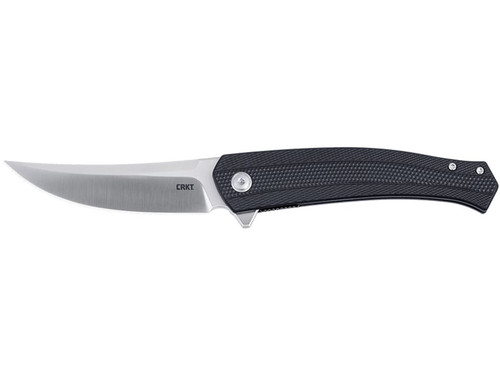 CRKT Persian Folding Knife 3.44" Upswept D2 Satin Blade Glass Reinforced Nylon (GRN) Handle Black 793113