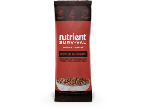Nutrient Survival Chocolate Grain Crunch Freeze Dried Food 1 Serving 778544