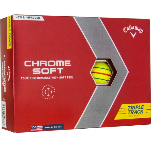 Chrome Soft Yellow Triple Track {Decoration} Golf Balls d7738f01-1b71-43b0-9bb2-af6ce2cdc6a9