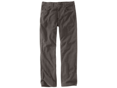 Carhartt Men's Rugged Flex Relaxed Fit Canvas 5 Pocket Work Pants Gravel 34" Waist 30" Inseam- Blemished 369485