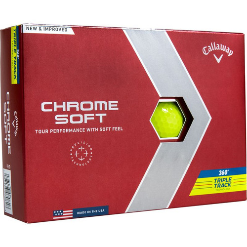 Chrome Soft Yellow 360 Triple Track Golf Balls 99970f22-5fa4-426e-b9fb-ac6586fc5776