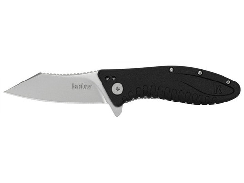 Kershaw Grinder Assisted Opening Pocket Knife 3.25" Tanto Point 4Cr13MoV Bead Blasted Blade Glass Reinforced Nylon (GRN) Handle Black 287372