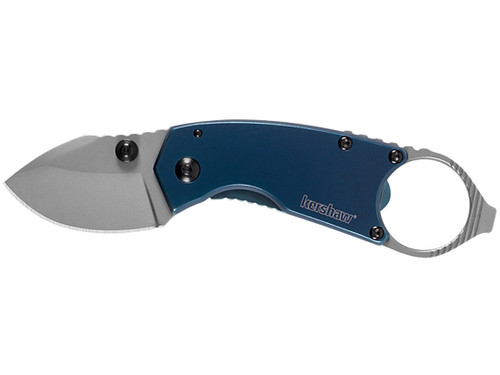 Kershaw Antic Pocket Knife 1.75" Drop Point 8Cr13MoV Bead Blasted Blade Stainless Steel Handle Blue 179628