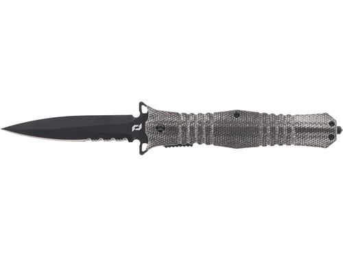 Schrade Infiltrate Assisted Opening Pocket Knife 3.75" Dagger D2 Black Oxide Blade G-10 Handle Gray 955301