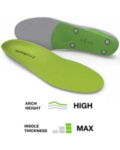 Superfeet All-Purpose Support High Arch Insoles (Green) 18187