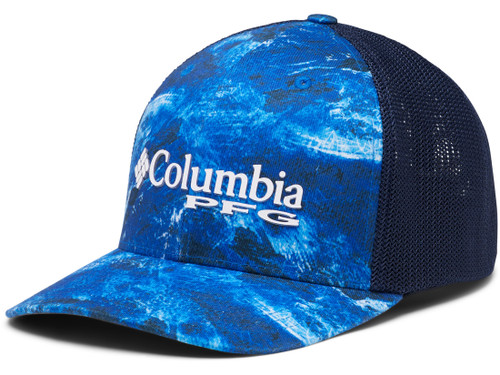 Columbia Men's PFG Camo Mesh Hat Realtree Blue Small/Medium 481119