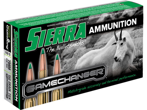 Sierra GameChanger 7mm Remington Magnum Ammo 150 Grain Polymer Tip Box of 20 409505