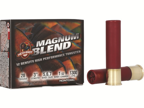 Hevi-Shot Magnum Blend Turkey 28 Gauge Ammo 3" #5, #6, #7 Tungsten Shot 1 oz Box of 5 756752