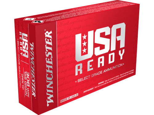 Winchester USA Ready 308 Winchester Ammo 168 Grain Winchester Open Tip Jacketed Hollow Point Box of 20 101795