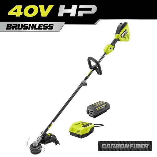 40V HP Brushless 16 in. Cordless Carbon Fiber Shaft Attachment Capable String Trimmer with 4.0 Ah Battery and Charger 327681139