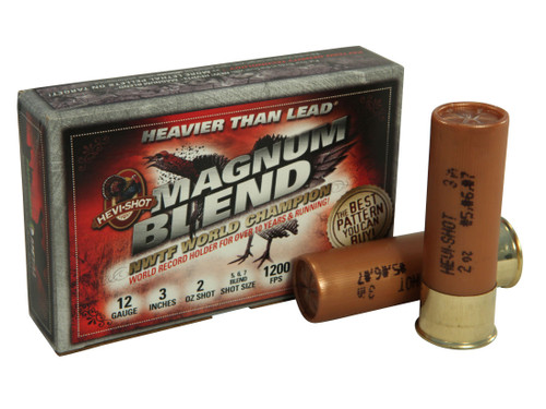Hevi-Shot Magnum Blend Turkey 12 Gauge Ammo 3" #5, #6, #7 Tungsten Shot 2 oz Box of 5 986224