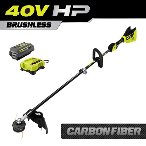 40V HP Brushless 15 in. Cordless Carbon Fiber Shaft Attachment Capable String Trimmer with 4.0 Ah Battery and Charger 314600354