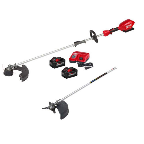 M18 FUEL 18V Lithium-Ion Brushless Cordless QUIK-LOK String Trimmer, Brush Cutter Attachment, (2) 8.0Ah Battery, Charger 328109133