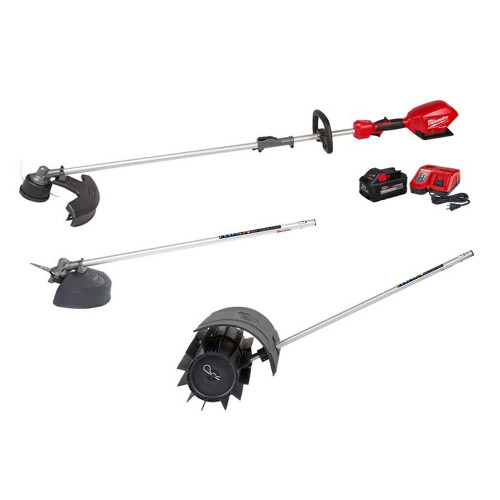 M18 FUEL 18V Lithium-Ion Brushless Cordless QUIK-LOK String Trimmer 8Ah Kit w/Brush Cutter & Rubber Broom Attachments 322137432