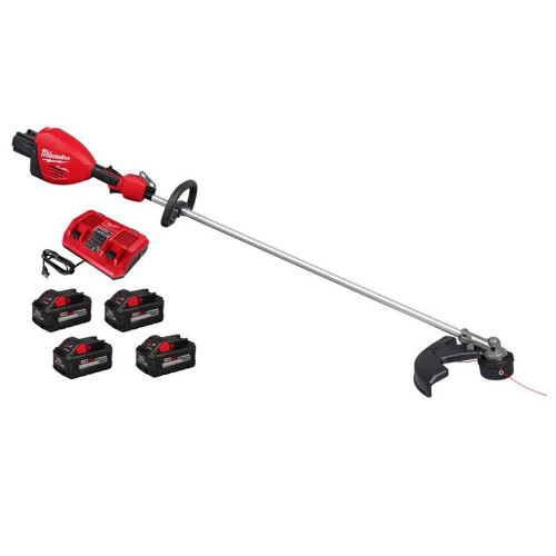 M18 FUEL 18V Brushless Cordless 17 in. Dual Battery Straight Shaft String Trimmer with (4) 8.0 Ah Batteries and Charger 328117597