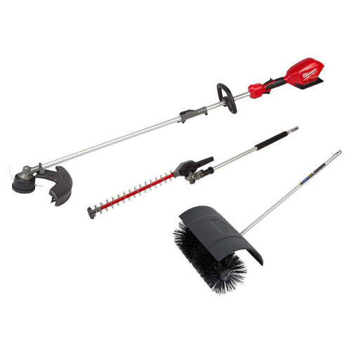 M18 FUEL 18V Lithium-Ion Brushless Cordless QUIK-LOK String Grass Trimmer w/Bristle Brush & Hegde Trimmer Attachments 322139720