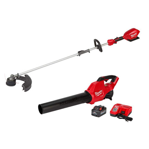 M18 FUEL 18V Lithium-Ion Brushless Cordless QUIK-LOK String Trimmer/Blower Kit with 8Ah Battery & Rapid Charger (2-Tool) 321559840