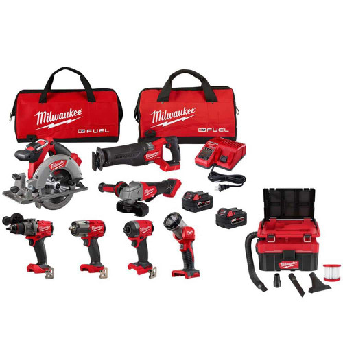 M18 FUEL 18-Volt Lithium-Ion Brushless Cordless Combo Kit (7-Tool) w/M18 FUEL PACKOUT Vacuum 325664832