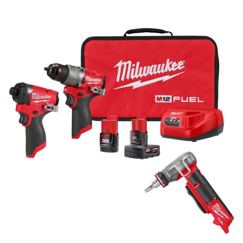 M12 FUEL 12-Volt Cordless Hammer Drill and Impact Driver Combo Kit with ProPEX Expander, 1/2 in. to 1 in. Expander Heads 321639518