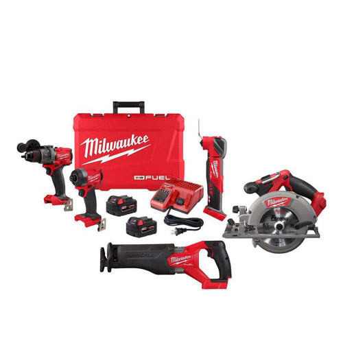 M18 FUEL 18-Volt Lithium Ion Brushless Cordless Combo Kit 4-Tool with Brushless Multi Tool 321632963