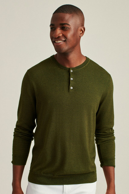 Lightweight Sweater Henley SWTER00462-army green stripe