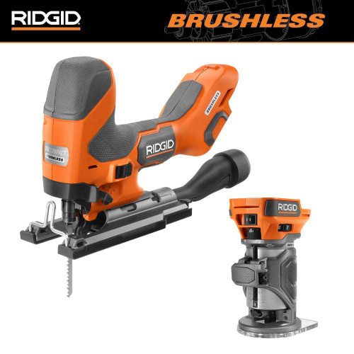 18V Brushless Cordless 2-Tool Combo Kit with SubCompact Barrel Grip Jig Saw and Compact Router (Tools Only) 327665280