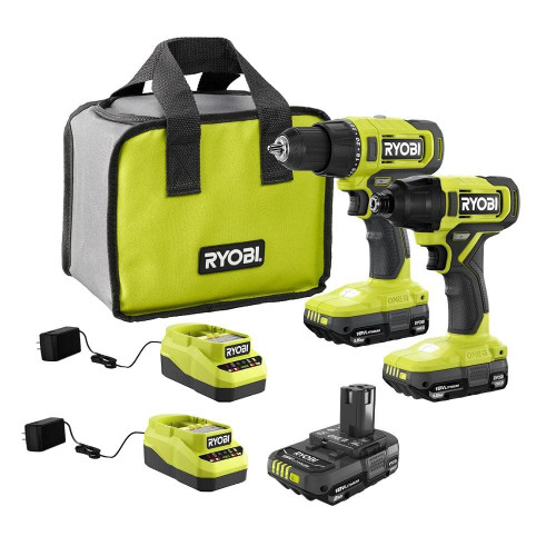 ONE+ 18V Cordless 2-Tool Combo Kit with (2) 1.5 Ah Batteries, and Charger w/ 2.0 Ah Battery and Charger 321811823