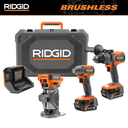 18V Brushless 2-Tool Combo Kit with 6.0 Ah & 4.0 Ah MAX Output Batteries, Charger, Hard Case, & Compact Router 326806582