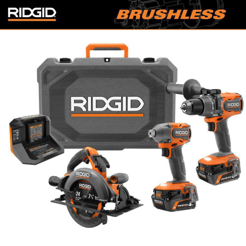 18V Brushless 2-Tool Combo Kit with 6.0 Ah & 4.0 Ah MAX Output Batteries, Charger, Hard Case, & 7-1/4 in. Circular Saw 326807081