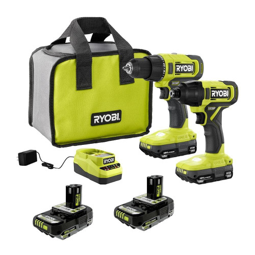 ONE+ 18V Cordless 2-Tool Combo Kit with (2) 1.5 Ah Batteries, and Charger w/ (2) 2.0 Ah HIGH PERFORMANCE Batteries 321809994