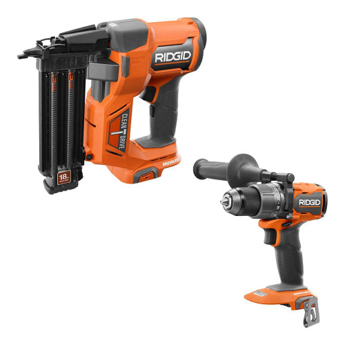 18V Brushless Cordless 18-Gauge 2-1/8 in. Brad Nailer with Brushless Cordless 1/2 in. Drill/Driver (Tools Only) 316783483