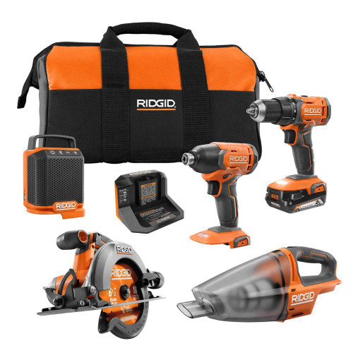 18V Cordless 6-Tool Combo Kit with 2.0 Ah Battery, Charger, and Tool Bag 324347676