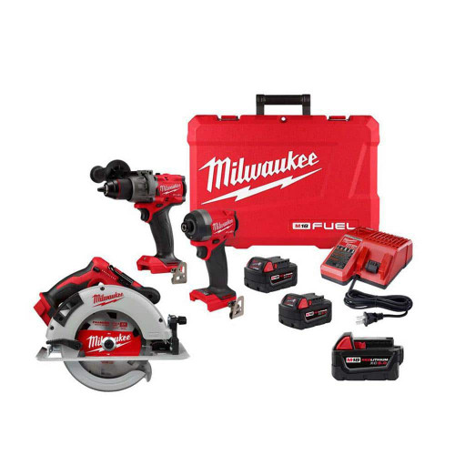 M18 FUEL 18V Lithium-Ion Brushless Cordless Combo Kit w/M18 7-1/4 in. Circular Saw & 5.0ah Battery 324587685