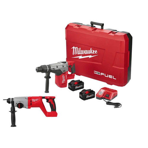 M18 FUEL 18V Lithium-Ion Brushless Cordless 1-9/16 in. SDS-Max Rotary Hammer Kit w/SDS-PLUS D-Handle Rotary Hammer 329195764
