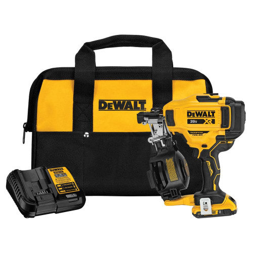 20V MAX Lithium-Ion 15-Degree Electric Cordless Roofing Nailer Kit with 2.0Ah Battery Charger and Bag 312302764