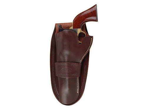 Hunter Western Single Loop OWB Holster Right Hand Pietta 1858 Remington New Model Navy 6.5", Uberti 1862 Pocket Navy 6.5", 1862 Police 6.5" Leather Antique Brown 693224