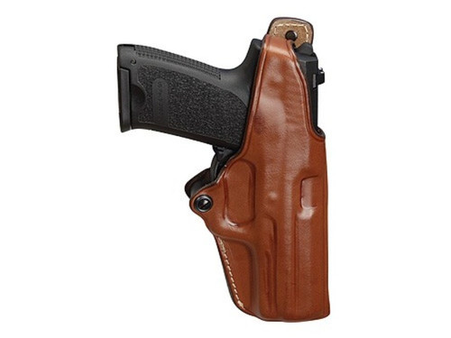 Hunter 4900 Pro-Hide Crossdraw Thumb Break OWB Holster Right Hand HK UPS 45 Leather Chestnut 251731