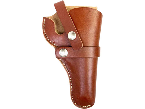 Hunter 1100 Snap-Off Belt Outside the Waistband Holster Right Hand 4" Barrel S&W 10, 12, 13, 64, 65 Leather Chestnut- Blemished 530363