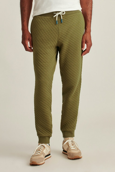 Diamond Quilted Sweatpant 14009-olive green