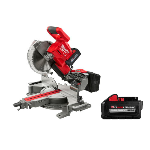 M18 FUEL 18V 10 in. Lithium-Ion Brushless Cordless Dual Bevel Sliding Compound Miter Saw Kit w/(2) 8.0 Ah Batteries 324471820