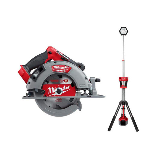 M18 FUEL 18V Lithium-Ion Brushless Cordless 7-1/4 in. Circular Saw & Rocket Tower Light 326513884