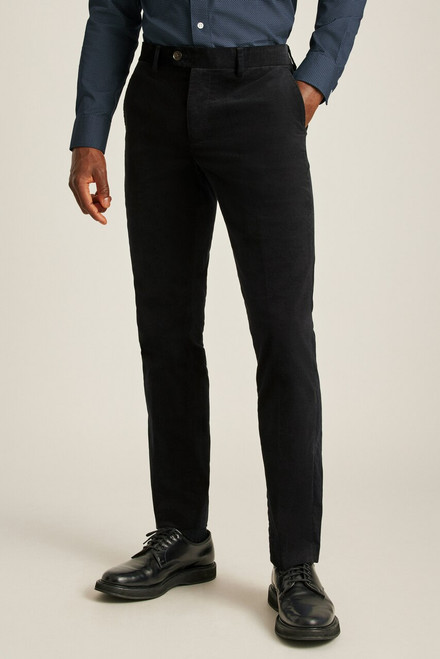 Velvet Trousers 18013-jet black