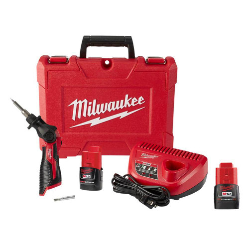 M12 12-Volt Lithium-Ion Cordless Soldering Iron Kit with 2.0 Ah Compact Battery 320750113