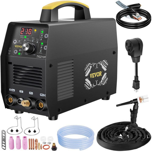 3 in 1 HF TIG/Stick/Clean Welder 210 Amp Digital Arc Welding Machine 110/220-Volt Dual with USB IGBT Inverter and Torch 323252963